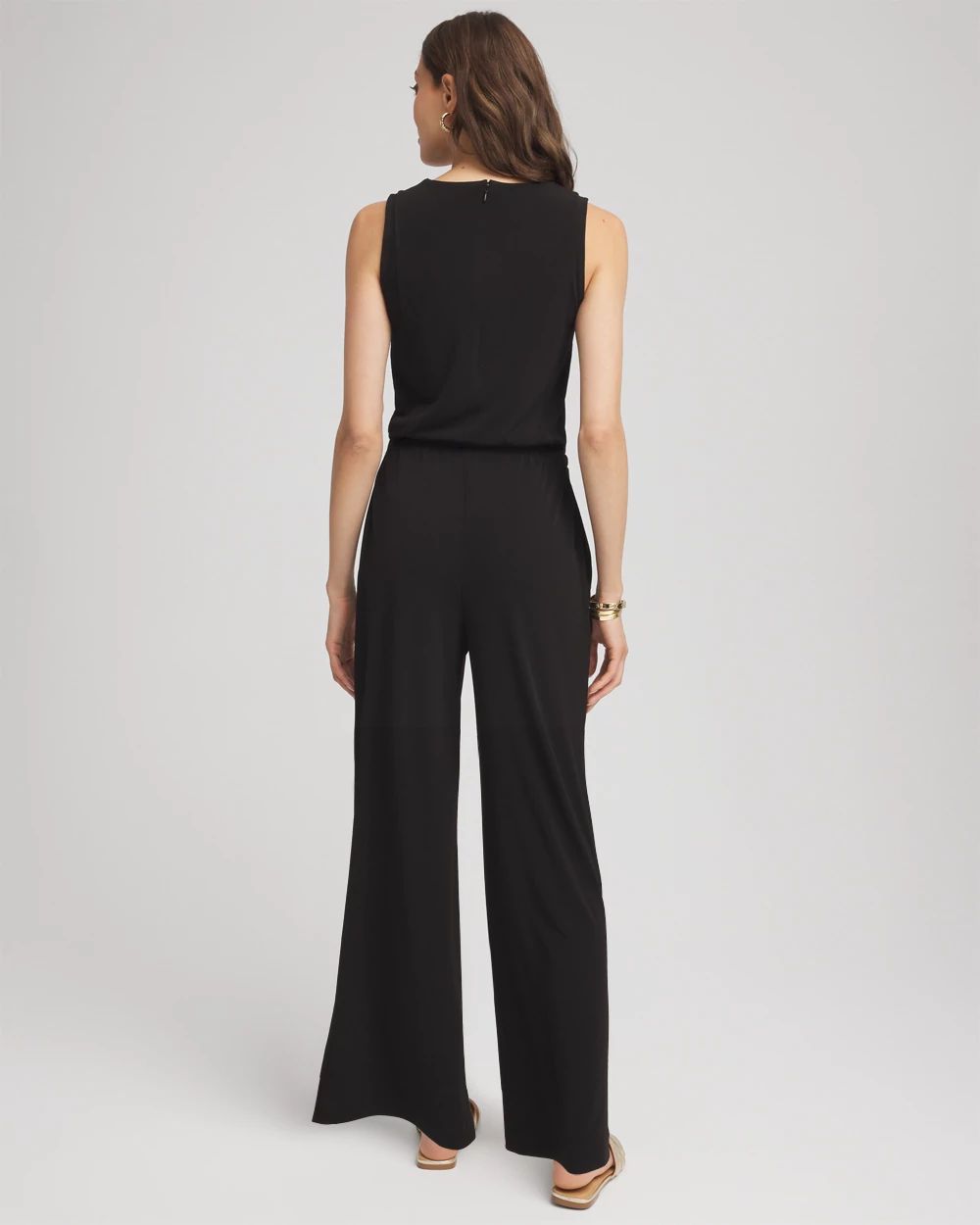 Travelers™ Jersey Knit Chain-Trim Jumpsuit | Chico's